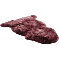 Infinity Leather Echte bordeauxrode schapenvacht Natuurlijke Zijdezachte Zachte Luchtige Echte Wollen Tapijt