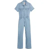 Levi's Dames Denim Korte Mouwen Jumpsuit (Blauw)