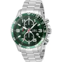 Invicta Specialty 69818 Herenhorloge - Quartz Uurwerk - Staal met Groene Wijzerplaat - 48 mm