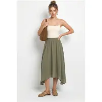 Bianco Hoge Taille A-Lijn Midi Rok