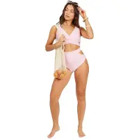 Brave Soul Bikinitop voor dames met overslag aan de voorkant (Roze)
