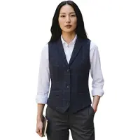 TruClothing Dames marineblauw op maat gemaakte tweed vest formeel vest - TPSTZ-7