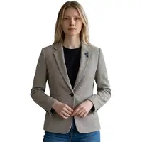 Cavani Dames tweed maatgemaakte colbert wolen mix formele jas - Kyoto