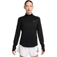 Nike Swift hardloopshirt met kwartrits voor dames (Zwart)