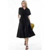 Busem Casual V-hals Midi Shirtjurk