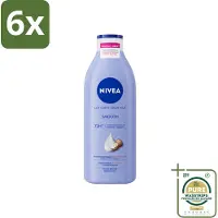 Nivea - Smooth Body Milk - Sheaboter - 72 uur Hydratatie - Voor Droge Huid - 400 ml - Voordeelverpakking - 6 stuks - Hydratatie - Sheaboter