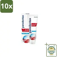 Parodontax 10 x - Tandpasta - Active Repair Tandvlees - Fresh Mint - 75 ml - Grootverpakking - Tandvlees Herstel - Bloedend Tandvlees - Gezwollen Tandvlees - Tandplak Verwijderen - Fluoride Tandpasta