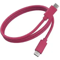 Jaym , USB-C naar USB-C Kabel PD 60W 3A Laden en Synchroniseren POP Collectie 1.5m, Roze