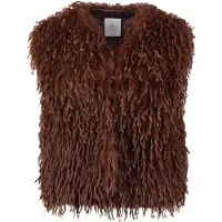 NUKUS Dames Blazers Mila Gilet Feather - Bruin - Maat S
