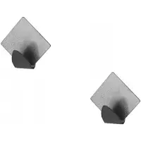 Bisk RVS Wandhaken Karo - 2 stuks