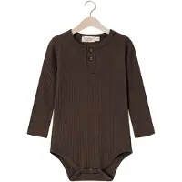 MarMar COPENHAGEN Baby Rompers Body Ls Modal - Bruin - Maat 68