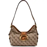 GUESS Dames Schoudertassen Camden Mini Shoulder Bag - Beige - Maat ONESIZE