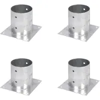 Alberts 4 x opschroefhuls voor ronde houten palen, Ø121 mm, thermisch verzinkt, voor opschroeven