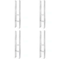 Alberts 4 x H-paaldrager, 116x800 mm, materiaaldikte 8 mm, diepte 60 mm, thermisch verzinkt