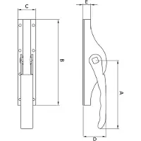 Deni Pomp-espagnolet 16 mm staal verzinkt