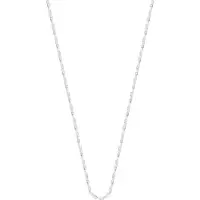 Lucardi Dames Ketting - Echt Zilver - Ketting - Cadeau - 38 cm - Zilverkleurig