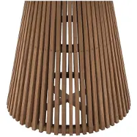 Vente-unique Tuineettafel van teakhout D120 cm - Licht naturel - TRIANI
