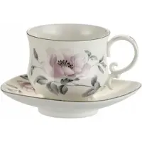 Marco polo Merkloos Porseleinen Kop & Schotel 220ml - Romantisch Rozen Design