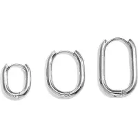 Yehwang Vesper - Geometrische Oorbellen - Stainless Steel - - Zilver