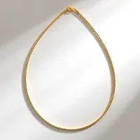 Cavill - Zilveren halsketting 925 Sterling Zilver - 18K Goud Verguld - Monosono Collectie - Dunne Gouden Ketting - Minimalistisch en Elegant - 45 cm