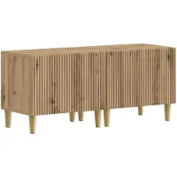 vidaXL 3-delige LED TV-kast ARNHEM 3 st Artisanaal eiken Bewerkt hout