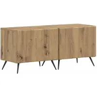 vidaXL LED-TV-kast BREDA, 3 stuks, artisan eikenhout fineer