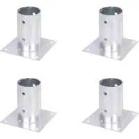 Alberts 4 x opschroefhuls voor ronde houten palen, Ø81 mm, thermisch verzinkt, voor opschroeven