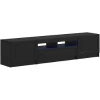 vidaXL LED tv-meubel UTRECHT 3 st Zwart Bewerkt hout
