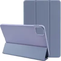 Mobigear Tablethoes geschikt voor Apple iPad Pro 13 Inch (2024) Hoes | Tri-Fold Gel Bookcase - Paars