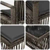 vidaXL Tuinbank Set 12 st Grijs en Donkergrijs poly rattan