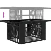 vidaXL Tuinbank Set 10 st Zwart en Crème Wit poly rattan