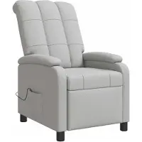 vidaXL Massage Relaxstoel Wolkgrijs Stof