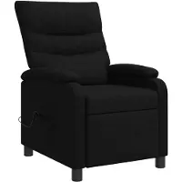 vidaXL Massage Relaxstoel Zwart Stof