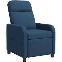 vidaXL Recliner Blauw Stof