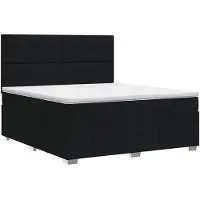 vidaXL Boxspringbed met matras met hoofdeinde Zwart 140 x 200 cm Stof