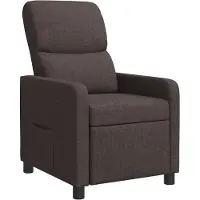 vidaXL Recliner Donkerbruin Polyester