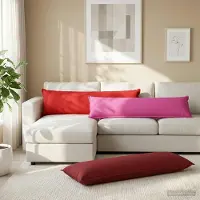 vidaXL Kussensloop HOUTEN Roze 40 x 145 cm Polyester