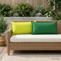 vidaXL Kussensloop 6 st HOUTEN Groen 40 x 80 cm Polyester