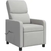 vidaXL Massage Relaxstoel Wolkgrijs Stof