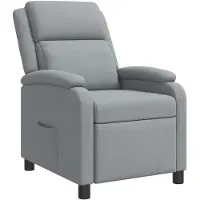 vidaXL Recliner Lichtgrijs Stof