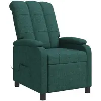 vidaXL Massage Relaxstoel Donkergroen Stof