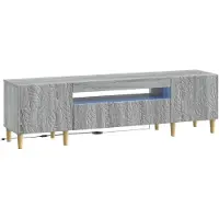 vidaXL LED tv-meubel DELFT 153 x 35 x 43 cm Grijs Sonoma Bewerkt hout