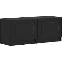 vidaXL Tv-meubel Zwart Bewerkt hout