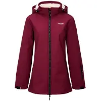 NORDBERG Jas Teddy bordeaux gevoerde sofshell - maat M