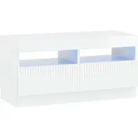 vidaXL LED-TV-kast HOORN, 3 stuks, hoogglanzend wit, houtvezel