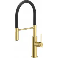 Quadron GEMMA Q LINE Keukenkraan Goud/Zwart met Flexibele Uitloop