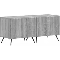vidaXL LED-TV-kast BREDA, 3 stuks, Sonoma-grijs, houtvezelplaat