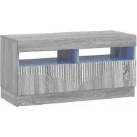 vidaXL LED-TV-kast HOORN, 3 stuks, Sonoma-grijs, houtvezelplaat