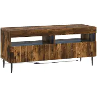 vidaXL LED tv-meubel ZWOLLE 100 x 35 x 43 cm Gerookt eiken