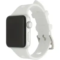 123Watches bandje Evelor - siliconen - wit - 44 · 45 · 46 & 49 mm - Geschikt voor Apple Watch series 1/2/3/4/5/6/7/8/9/10/11/12/SE/SE2/SE3/Ultra/Ultra 2/Ultra 3/Ultra 4